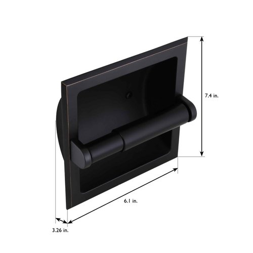 Design House 539254 Millbridge Recessed Toilet Paper Holder, Oil Rubbed Bronze