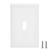 Sunken Pearls Decorative Wall Plate Switch Plate Outlet Cover, Durable Solid Zinc Alloy (Single Toggle, 2 Pack, White)