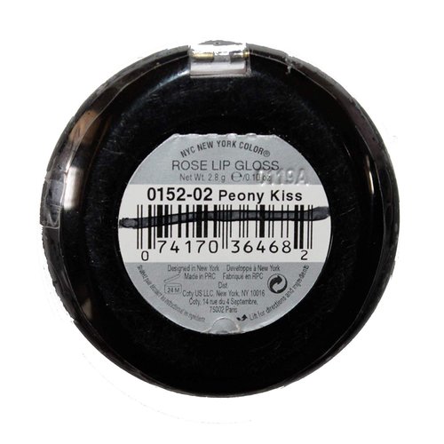 N.Y.C. (1) Rose Lip Gloss Lip Color Compact - #0152-02 Peony Kiss - 0.10 oz