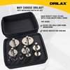 Drilax Diamond Hole Saw Diamond Drill Bits Set Template Guide 1/4 to 2 inches 10 Pcs Diamond Hole Saw Kit Ceramic Porcelain Glass Tiles Quartz Granite Diamond Drill Bits for Porcelain Tile with Case