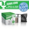 Down John (Once-A-Year) Septic Tank Treatment | 1 Year Supply | 3-Part Concentrate Live Bacteria, Carbon & Enzyme Treatment | Odor Neutralizer | Cleans Septic Lines & Improves Drain Field Absorption