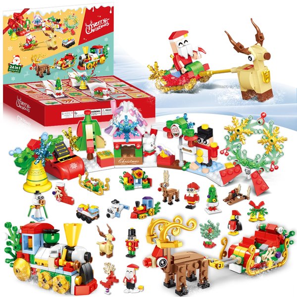 VOPOGLNE Advent Calendar 2024 Kids Adult, 24 Packs 51 in 1 Advent Calendar Building Blocks, Kids Advent Calendars Gifts, 24 Days Countdown Calendar, Christmas Building Toys for Boys & Girls