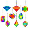 Winlyn 27 Sets Jewel Suncatchers Ornaments Decorations DIY Window Paint Art Stickers Craft Kits Jewel Sun Catchers for Kids Classroom Pirate-themed Birthday Party Activities Art Project