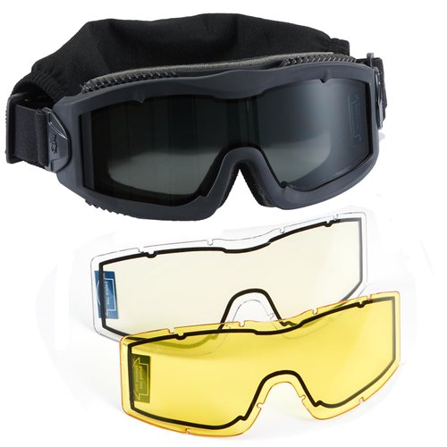 Lancer Tactical AERO Airsoft Tactical Safety Goggles -3mm Dual Pane Lens, Anti-Fog Glasses for Hunting and Cycling