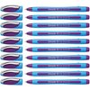 Schneider Slider Memo XB (Extra Broad) Ballpoint Pen, 1.4 mm, Light Blue Barrel, Violet Ink, Box of 10 Pens (150208)