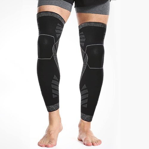 SPOTBRACE Long Leg Compression Sleeve For Men,Leg Brace Knee Brace Knee Support For Knee Pain Relief, Running,Arthritis, ACL
