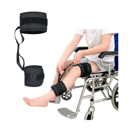 Leg Lifter for After Knee Surgery Thigh Lifter Strap Hip Replacement Recovery Aids Kit Stroke Rehab Bed Bed Pull Up Assist Band Wheelchair Transfer Equipment for Elderly, Handicap (L Size/One Piece)