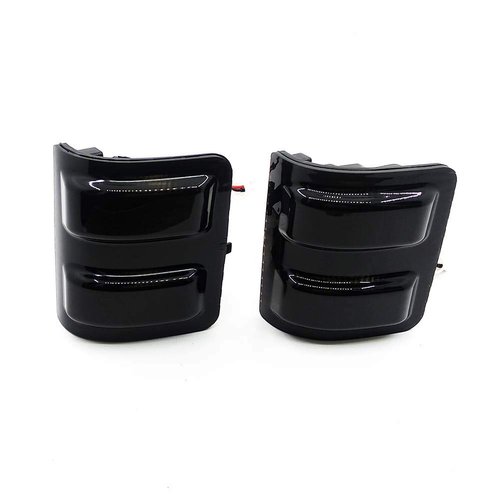 Xinctai 2PCS LED Side Mirror Marker Light Turn Signal Lamp for 2008 to 2016 Ford F250 F350 F450 F550 Super Duty Pickup Truck, Smoke Lens/Clear Lens (Smoke Lens-White Light)