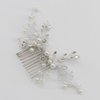 Leadigol 2PCS Bride Wedding Hair Comb Rhinestone Pearl Hair Pieces, Pearl Crystal Flower Leaves Hair Comb, Crystal Hair Accessories for Women & Girls