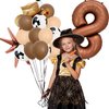 Number 8 Balloons Cowboy Themed Party Decorations, 40inch Foil Balloon Brown Number Balloons, Cow Balloons Cow Farm Cowboy Hat Balloons for Kids Cowboy Birthday Party Decorations