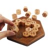 Wooden Digital Platter Puzzle,Classical Puzzle Toys Brain Teaser Wooden Hexagon Digital Puzzle Toys,Digital Game Number 19 Sum Equal to 38 Math Board Game Toy for Kids and Adults