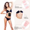 2 Pieces Travel Bra Wallet for Women Hidden Bra Wallet Pickpocket Proof Under Clothes Money Belt Pouch Secret Travel Wallet for Passport Money Valuables (Black, Pink, 5.7 x 4.6 Inch)