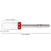 Pana Professional USA Ceramic White Round Top Small Barrel Bit Nail Drill (Grit: Fine) 3/32" Shank Size