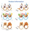 MDNHIO 36PCS Dog Party Favor 24PCS Tattoos 12PCS Paper Eyeglasses Puppy Themed Paper Photo Booth Props Birthday Party Decorations Dress Up Cute Style Funny Sunglasses Supplies Photography