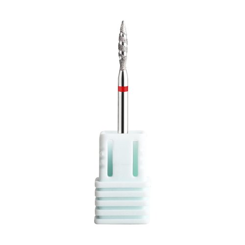 NMKL38 Tornado Flame Diamond Nail Drill Bit 3/32" Manicure Cutters Rotary Burr Drill Accessories Spiral Nail Mills Tool (A-F)
