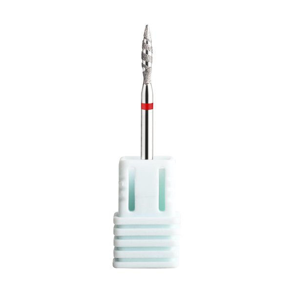 NMKL38 Tornado Flame Diamond Nail Drill Bit 3/32" Manicure Cutters Rotary Burr Drill Accessories Spiral Nail Mills Tool (A-F)