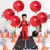 KatchOn, Big Metallic Red Balloons - 22 Inch, Pack of 6 | 360 Degree 4D Sphere Red Metallic Balloons for Red Party Decorations | Red Chrome Balloons, Red Foil Balloons for Red Birthday Decorations