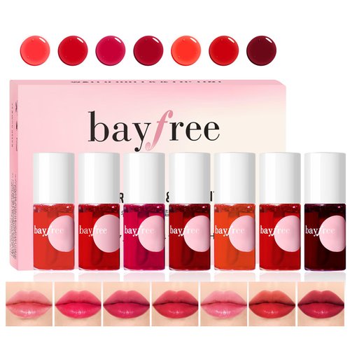 bayfree Lip Tint Stain Set, Lip Stain Long Lasting Waterproof, Lightweight, Non-sticky, Transfer-Proof, Matte Finish Lip Makeup (fruit land)
