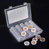 100 Pieces 30mm Coin Capsules and 5 Sizes (17/20/25/27/30mm) Protect Gasket Coin Holder Case with Plastic Storage Organizer Box for Coin Collection Supplies