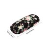 2 Pieces Hard Shell Eyeglass Case Flower Glasses Case for Women Floral Fabric Women Eyeglass Case Retro Hard Glass Case Portable Eyeglass Box for Women Girl Ladies Spectacles (Apricot, Black)