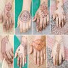 Brown Lace Tattoo Stickers Lotus Flower Lace Temporary Tattoo Stickers Sexy India Tribal Fake Tattoo Sticker Self-Adhesive Finger Arm Body Art Accessories for Girl Woman 6sheets