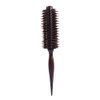 Round Hair Brush, Boar Bristles Brush Salon Blowout Styling Hairbrush Portable Travel Comb with Natural Wooden Handle Anti Static for Women Men Blow Drying Style Curling Hairdressing Add Volume Shine