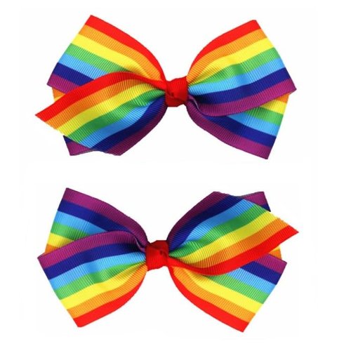2Pcs Rainbow Hair Clips Hair Bow for Women Girls Rainbow Hair Accessories Pride Day Hair Accessor...
