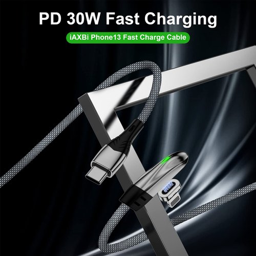 iAXBi Magnetic Data Cable 3-Pack (4ft/4ft/6.6ft) PD65W Fast Magnetic Phone Slant Charging Cable for iPhone14/13/Samsung/Pixel/MacBook/ipad Air Fast Charging Data Transfer Magnetic C-Cable