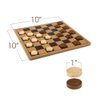 Gamie Wooden Checkers Board Game, Wood Family Board Game for Game Night, Indoor Fun and Parties, Develops Logical Thinking and Strategy, Best Gift Idea for Kids