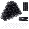 Hair Curler Rollers and Picks Set for Women and Girls - 20 Mesh Rollers, 20 Plastic Picks for Effortless Curls and Waves (Black, 2.5 x 1.4 Inch)