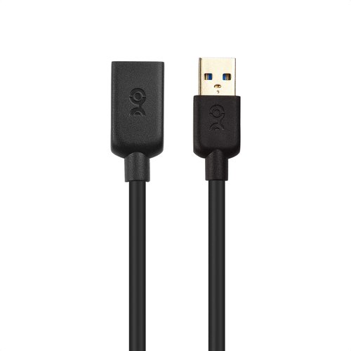 Cable Matters 2-Pack USB to USB Extension Cable 6 ft (USB 3.0 Extension Cable/USB Extender) in Black for Webcam, VR Headset, Printer, Hard Drive and More - 6 Feet