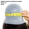 Holes Open Silicone Highlight Hair Cap Punched Hair Highlighting Cap Reusable Frosting Cap Highlights Caps for Hair Dyeing DIY Hair Color Salon Highlighting Cap with Hook Kit