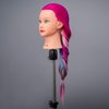 Hairlink 26-28'' Mannequin Head Yaki Synthetic Fiber Hair Styling Training Head Dolls for Cosmetology Manikin Maniquins Practice Head with Stand (6611W0320)