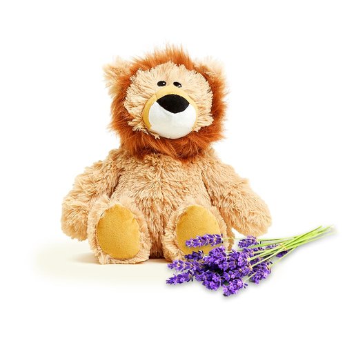 warmies Microwavable & Weighted Stuffed Animals, Lion - Heated Stuffed Animal Plushie for Warmth & Comfort - Cute Soft Plush Toys for Adults & Children (Boys, Girls, Babies & Toddlers)