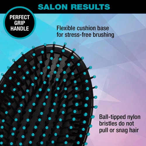 Conair Salon Results Hairbrush Set - Travel Hair Brush - Hairbrushes for All Hair Types - curly hair brush - hairbrush - detangler brush - Travel size + Full-size Brush