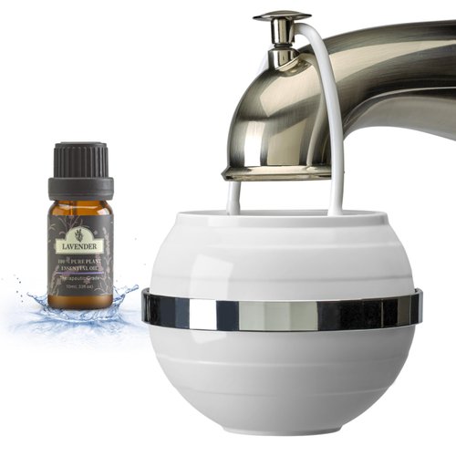 AQUAPEARL Bath Ball Filter | Multi-Stage Water Filtration (Plus Lavender Essential Oil) | Removes Contaminants & Softens Water | Enrich Water for Healthier Skin & Hair | Splash Guard Included