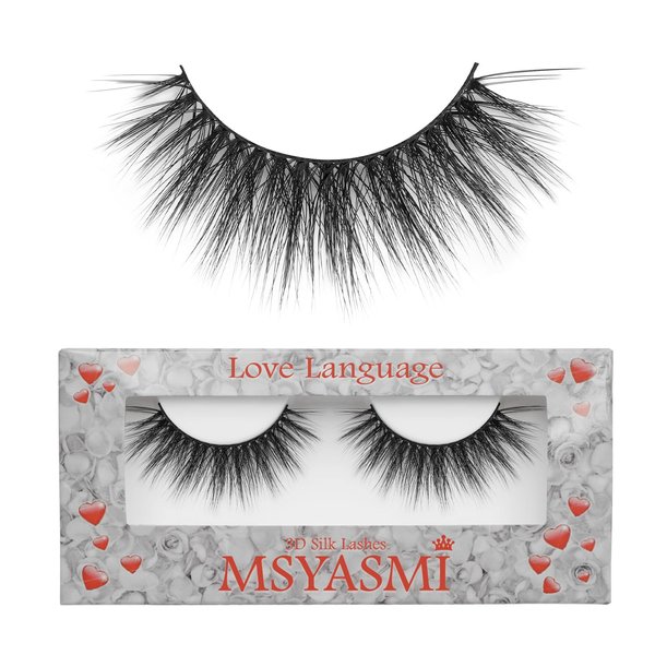 Generic MSYASMI Fluffy False Eyelashes | Luxury Lightweight Natural 3D Looking Lashes with Thin Flexible Band | Reusable | 15-16mm | Easy to apply | 100% Handmade, Black