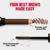 Revlon ColorStay Brow Fantasy, Eyebrow Pencil with Shaping Clear Gel, Makeup Stocking Stuffer for Women, Smudge-proof, 16HR Wear, 104 Dark Brown