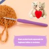 Crochet Hook, 5.0 mm Ergonomic Crochet Hook, Crochet Needles, Ergonomic Handle Crochet Hook, Knitting Needles with Soft Handle Beginners and Experienced Crochet Hobbyists (5.0 mm)