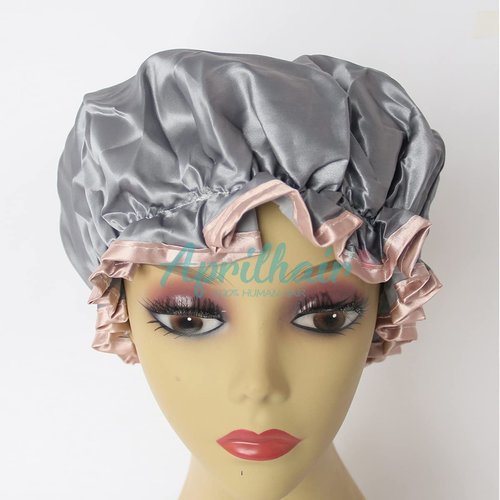Aprilhair Shower Cap, 4-Pack Shower Caps for Women, Double Waterproof Layers Bathing Shower Hat Hair Protection EVA Shower Caps Reusable, Medium Size