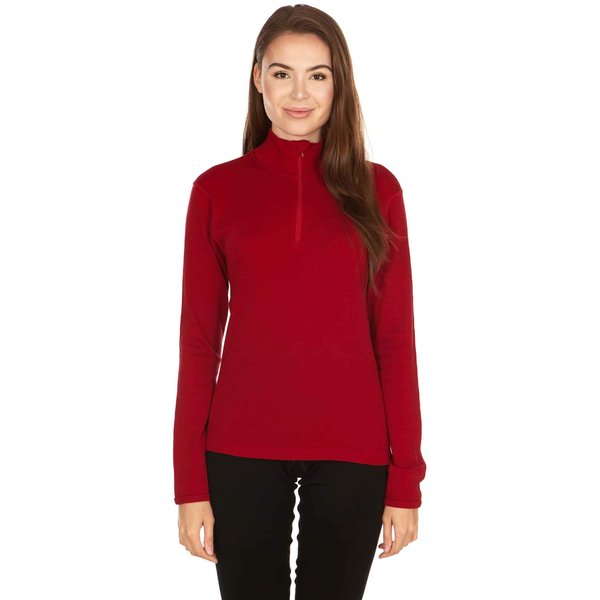 Minus33 Merino Wool Sequoia Women's Midweight 1/4 Zip True Red XL