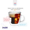 JoyJolt Savor Double Wall Insulated Glasses Espresso Mugs (Set of 2) - 5.4-Ounces