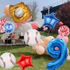 HADCKJA Baseball Balloon Baseball Birthday Party Supplies with 9th Balloon Baseball Glove Balloon Red Blue Star Red Blue Confetti Balloon for Baseball Party Decorations Birthday Party Decorations 9Pcs