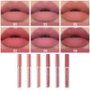 Ailigeus 6Pcs Matte Lipstick Set, Matte liquid Long Lasting Wear Non-Stick Cup, Nude Waterproof Lip Gloss Makeup Kit for Girls Women, Make Up Gift Set. (Set B, 6PCS)