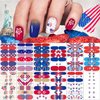 12 Sheets 4th of July Nail Wraps Stickers, Independence Day Full Nail Polish Strips, Memorial Day DIY Self-Adhesive Nail Art Decals Patriotic American Flag Pattern Decor with 2 Piece Nail Files (168 Pieces)