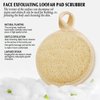 Face Exfoliating Loofah Pad Scrubber, Manual Facial Cleansing and Makeup Remover Brush 4 Pieces, Natural Loofa Sponge Pads Massage Pores and Clean Blackheads Without Hurting The Skin