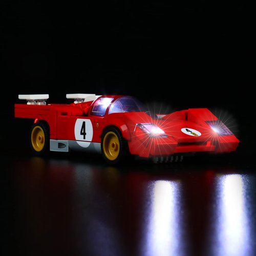 BrickBling LED Light Compatible with Lego Speed Champions Ferrari 76906 Toy Building Kit, Creative Lighting Compatible with Lego Race Cars Boys 76906 (Not Included The Model Set)