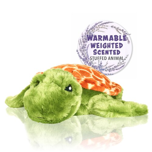 Warm Pals - Tyson Turtle - 1.5lbs - Cozy Microwavable Lavender Scented Plush Toys - Heated Stuffed Animal - Heatable Coolable Bedtime Comfort Plushie