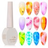 SUPWEE Clear Blooming Gel Nail Polish, 15ml Blossom Nail Gel Polish for Spreading Effect Marble Nail Polish Gel Nail Art Polish Soak Off UV LED Lamp Gel Gift for Mother's Day