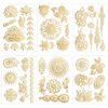Henna Temporary Tattoos Stickers Gold Lace Tattoos Stickers Flower Lotus Stickers Sexy Butterfly Love Art Sticker Design Arm Body Art Accessories for Girl Woman 6sheets (Gold)